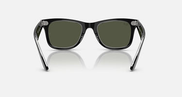 Ray-Ban Original Wayfarer RB2140 129431 zwart op transparant, achteraanzicht