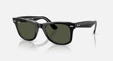 Ray-Ban Original Wayfarer RB2140 129431 zwart op transparant, schuin vooraanzicht