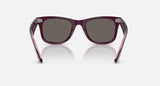 Ray-Ban Original Wayfarer RB2140 1447B1 violet op transparant roze, achteraanzicht