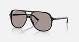 Ray-Ban Bill RB2198 901/53 zwart met violette glazen, schuin van voren