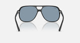 Ray-Ban Bill RB2198 901/56 zwart met blauwe glazen, achteraanzicht