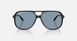 Ray-Ban Bill RB2198 901/56 zwart met blauwe glazen, vooraanzicht