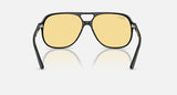 Ray-Ban Bill RB2198 901/R6 zwart met gele glazen, achteraanzicht
