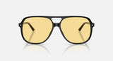 Ray-Ban Bill RB2198 901/R6 zwart met gele glazen, vooraanzicht