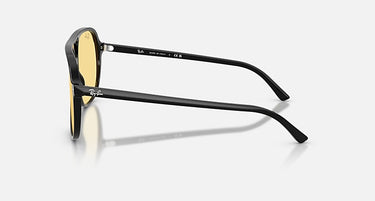 Ray-Ban Bill RB2198 901/R6 zwart met gele glazen, zijaanzicht