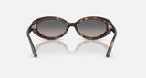 Ray-Ban RB2223 902/M3 havana met gepolariseerde grijze verloopglazen, achteraanzicht