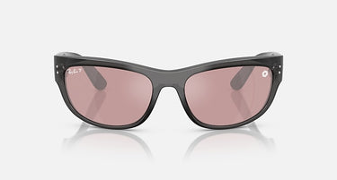 Ray-Ban Star Wars Kylo Ren Mega Balorama RB2289 14543E transparant zwart met rode gepolariseerde glazen, vooraanzicht