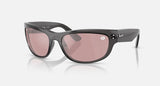 Ray-Ban Star Wars Kylo Ren Mega Balorama RB2289 14543E transparant zwart met rode gepolariseerde glazen, schuin vooraanzicht