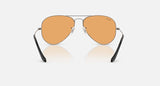 Ray-Ban Aviator RB3025 004/33 staalgrijs met oranje glazen, achteraanzicht
