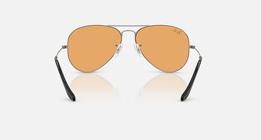 Ray-Ban Aviator RB3025 004/33 staalgrijs met oranje glazen, achteraanzicht