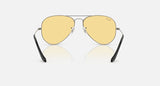 Ray-Ban Aviator RB3025 004/R6 staalgrijs met gele glazen, achteraanzicht