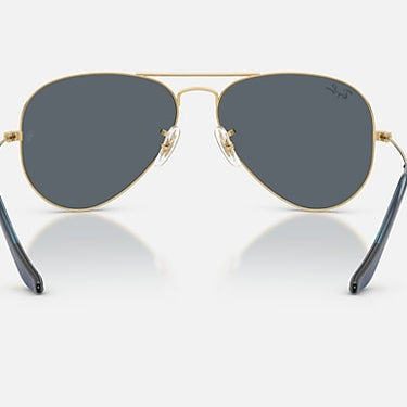 Ray-Ban Aviator RB3025 9278R5 goudkleurig met blauwe glazen, achteraanzicht