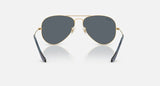 Ray-Ban Aviator RB3025 9278R5 goudkleurig met blauwe glazen, achteraanzicht