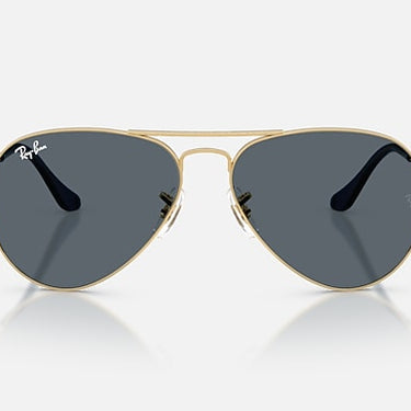 Ray-Ban Aviator RB3025 9278R5 goudkleurig met blauwe glazen, vooraanzicht