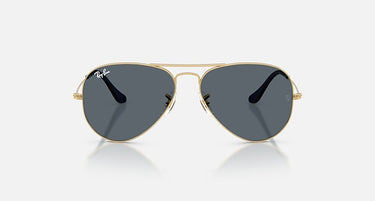 Ray-Ban Aviator RB3025 9278R5 goudkleurig met blauwe glazen, vooraanzicht