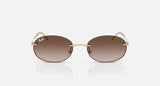Ray-Ban RB3767 001/13 arista goud, bruin verlopend – vooraanzicht