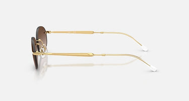 Ray-Ban RB3767 001/13 arista goud, bruin verlopend – zijaanzicht