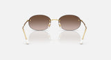 Ray-Ban RB3767 001/13 arista goud, bruin verlopend – achteraanzicht