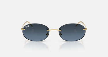 Ray-Ban RB3767 001/4C arista goud, blauw verlopend naar donkergrijs – vooraanzicht