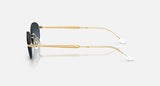 Ray-Ban RB3767 001/4C arista goud, blauw verlopend naar donkergrijs – zijaanzicht