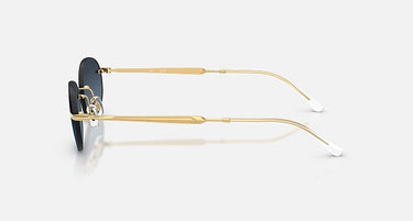 Ray-Ban RB3767 001/4C arista goud, blauw verlopend naar donkergrijs – zijaanzicht