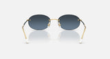 Ray-Ban RB3767 001/4C arista goud, blauw verlopend naar donkergrijs – achteraanzicht
