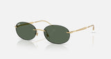 Ray-Ban RB3767 001/71 arista goud, donkergroen – schuin vooraanzicht