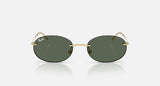 Ray-Ban RB3767 001/71 arista goud, donkergroen – vooraanzicht