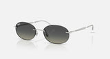 Ray-Ban RB3767 003/11 zilver, grijs verlopend – schuin vooraanzicht