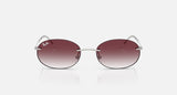 Ray-Ban RB3767 003/8H zilver, helder verlopend naar donkerviolet – vooraanzicht