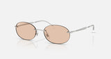 Ray-Ban RB3767 003/MG zilver, amber transitions color touch – schuin vooraanzicht