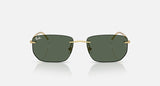 Ray-Ban RB3768 001/71 arista goud, donkergroen – vooraanzicht