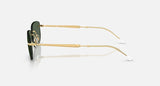Ray-Ban RB3768 001/71 arista goud, donkergroen – zijaanzicht