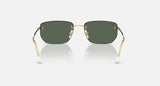 Ray-Ban RB3768 001/71 arista goud, donkergroen – achteraanzicht