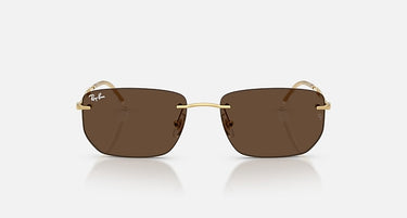 Ray-Ban RB3768 001/73 arista goud, donkerbruin – vooraanzicht