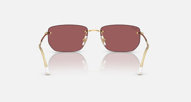 Ray-Ban RB3768 001/D0 arista goud, donkerviolet met rode spiegel – achteraanzicht