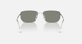 Ray-Ban RB3768 003/6R zilver, groen met groene spiegel – achteraanzicht