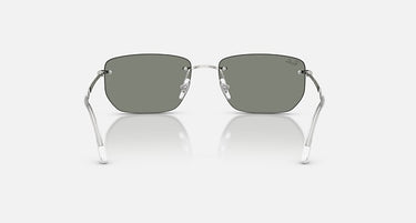 Ray-Ban RB3768 003/6R zilver, groen met groene spiegel – achteraanzicht