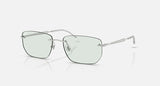 Ray-Ban RB3768 003/M1 zilver, smaragd – schuin vooraanzicht