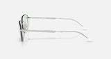Ray-Ban RB3768 003/M1 zilver, smaragd – zijaanzicht