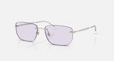 Ray-Ban RB3768 003/MH zilver, amethist – schuin vooraanzicht
