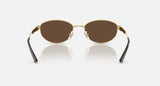 Ray-Ban RB3774D 001/73 arista goud, donkerbruin – achteraanzicht