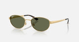 Ray-Ban RB3774D 001/9A arista goud, donkergroen gepolariseerd – schuin vooraanzicht
