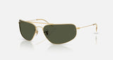 Ray-Ban RB3780 001/31 arista goud, groen – schuin vooraanzicht