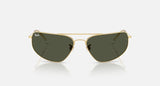 Ray-Ban RB3780 001/31 arista goud, groen – vooraanzicht