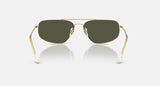 Ray-Ban RB3780 001/31 arista goud, groen – achteraanzicht