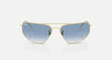 Ray-Ban RB3780 001/3F arista goud, helder verloopblauw – vooraanzicht