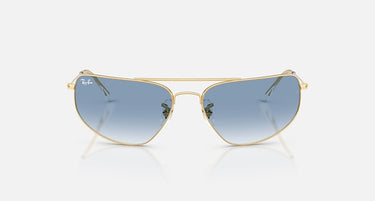 Ray-Ban RB3780 001/3F arista goud, helder verloopblauw – vooraanzicht