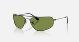 Ray-Ban RB3780 002/4E zwart, groen – schuin vooraanzicht