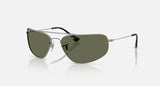 Ray-Ban RB3780 004/58 staalgrijs, groen gepolariseerd – schuin vooraanzicht